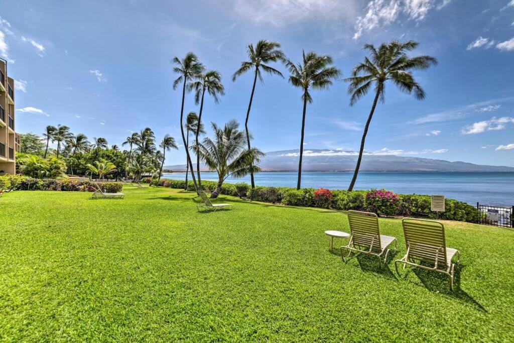 Stunning Maui Direct Ocean Front On The Beach, Walk To Beach From Condo, Watch Turtles, Whales, Ac In All Rooms Ocean View Pool And Spa Wailuku Exteriör bild