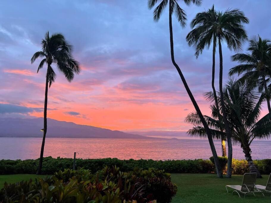 Stunning Maui Direct Ocean Front On The Beach, Walk To Beach From Condo, Watch Turtles, Whales, Ac In All Rooms Ocean View Pool And Spa Wailuku Exteriör bild